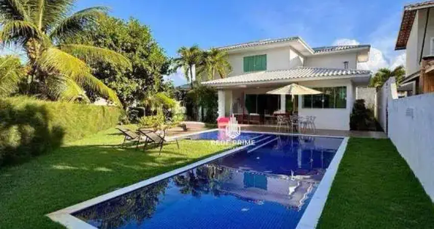 Casa com 6 dormitórios à venda, 353 m² por r$ 4.200.000 - guarajuba - camaçari/ba