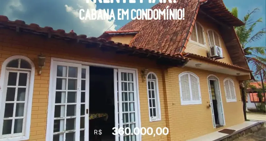 Linda cabana em condominio de frente para o mar e fundos com a lagoa!!!
