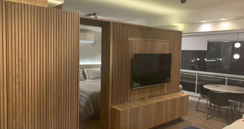 Apartamento brooklin locação com 1 quarto, 1 vaga, 55m² mobiliado