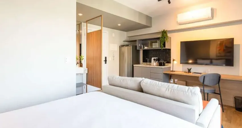 Studio locação de 29m², 1 quarto , 1 vaga, em vila congonhas, mobiliado