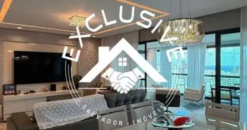 Apartamento à venda em salvador-ba, 3 quartos, 3 suítes, 2 salas, 4 banheiros, 3 vagas de garagem - 125m² no caminho das árvores