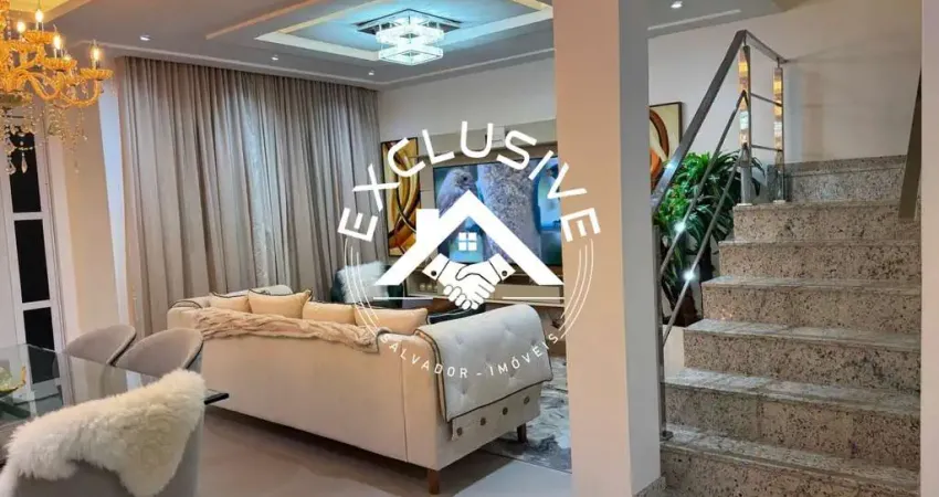 Imperdível: casa em condomínio à venda em lauro de freitas-ba, 4 quartos, 2 suítes, 2 salas, 4 banheiros, 3 vagas, 160m².