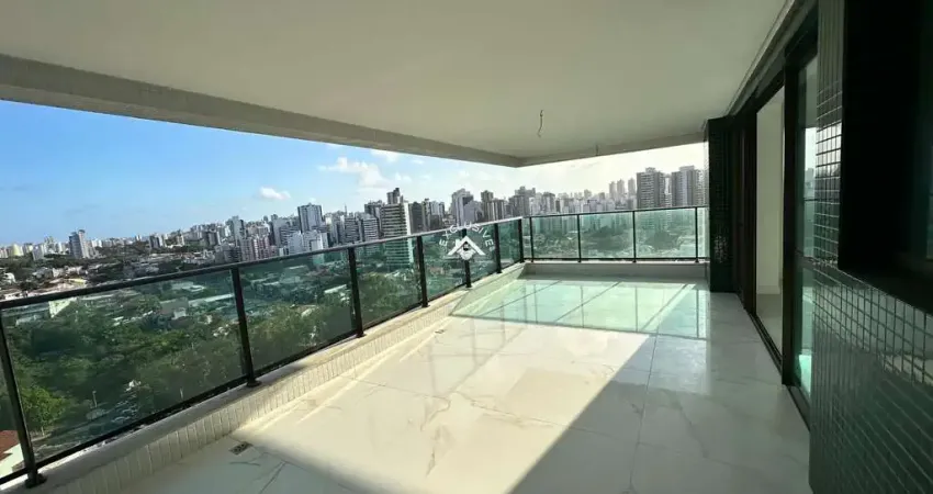 Apartamento de luxo no coração de salvador: 4 quartos, 4 suítes, 2 salas, 5 banheiros, 4 vagas e 212m² de conforto no caminho das árvores.