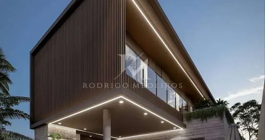 Casa de alto padrão à venda no vivapark, porto belo. arquitetura contemporânea, 4 suítes e área de lazer com piscina.