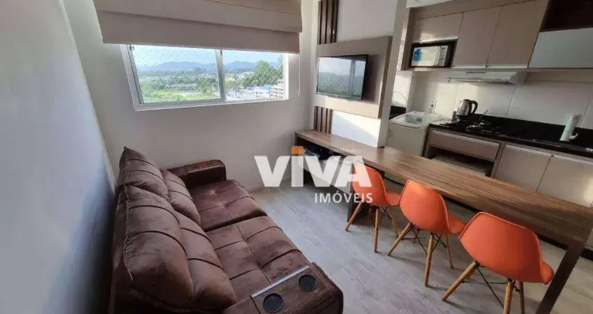 Apartamento com 2 dormitórios para alugar, 46 m² por r$ 3.120,00/mês - ressacada - itajaí/sc