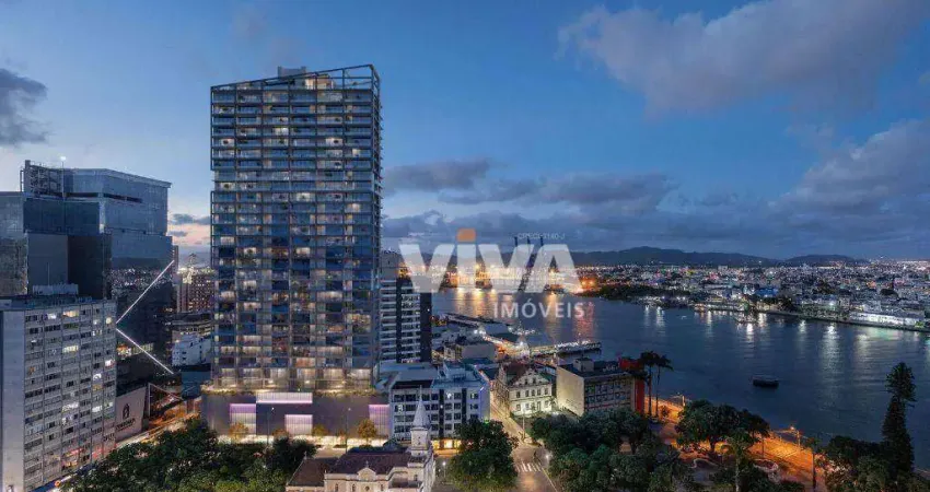 Studio 46 metros privativos, frente, sol da manhã,, localização privilegiada.