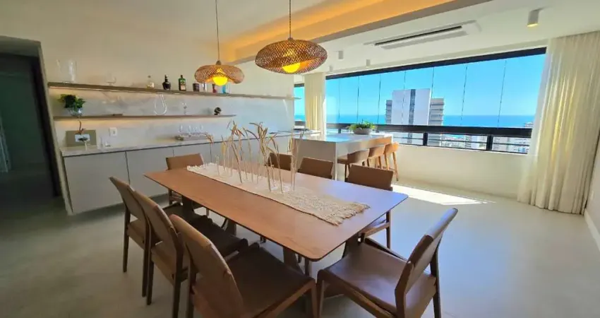 Apartamento mobiliado para venda em salvador, pituba, 4 dormitórios, 2 suítes, 4 banheiros, 2 vagas
