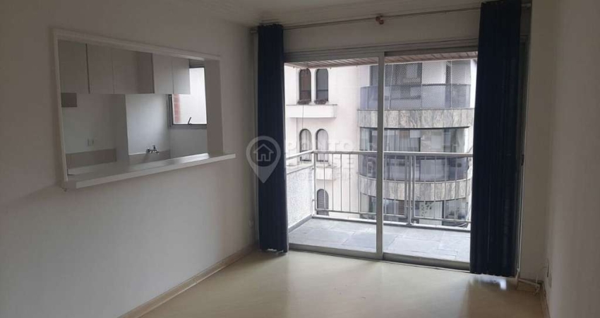Apartamento para locação no Campo Belo de 1 dormitório, 1 banheiro e 1 vaga