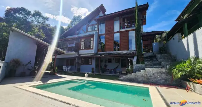 Casa de alto padrão em condomínio exclusivo em vargem grande, teresópolis-rj: 3 quartos, 1 suíte, lazer completo!