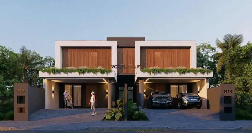 Sobrado em construção, com 3 suítes, no bela vista, em canoas.