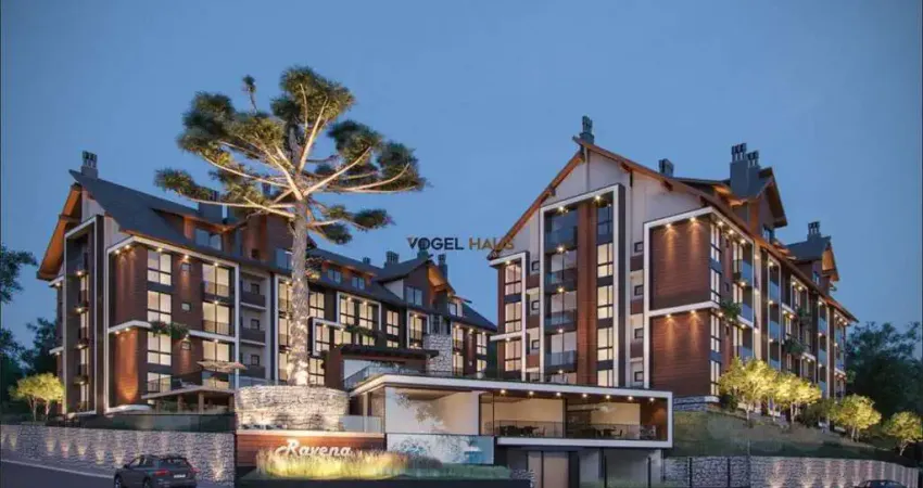 Apartamento com Vista para o Jardim no Centro de Canela – 1 Suíte no Ravena by Hasam