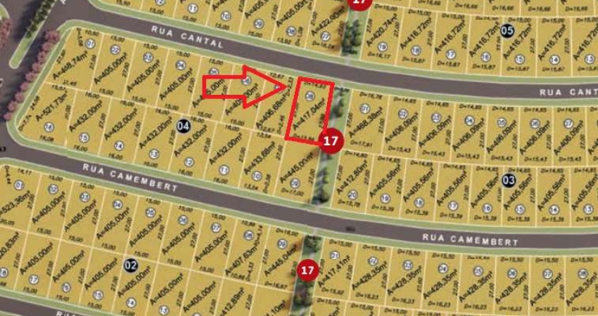 LOTE JARDINS FRANÇA Lote à Venda, 417 por R$ 980.000 no setor Jardins França AD16374