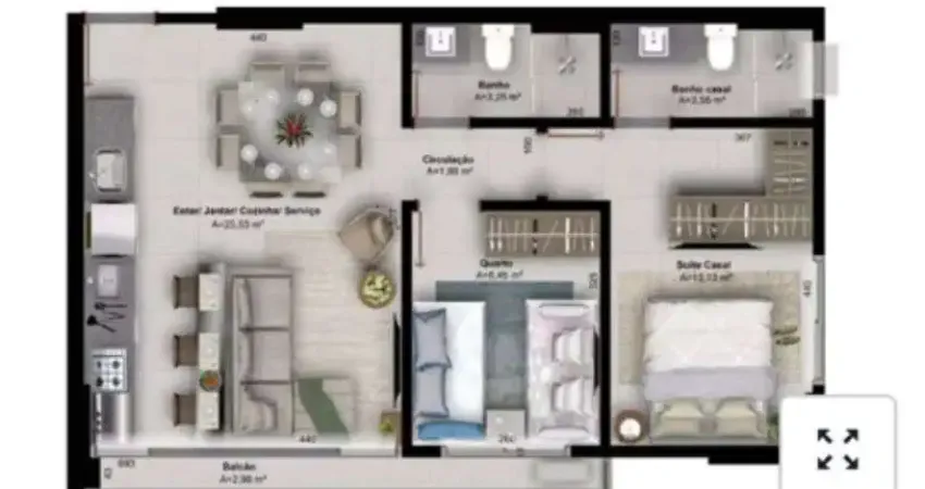 Ágio Apartamento  2 quartos 1 suíte 66m2  Lux Oeste Setor Oeste Goiânia  Apartamento com 2 Quarto(s) e 2 banheiro(s) à Venda, 66.95 por R$ 737.123 no setor MArista AD23688