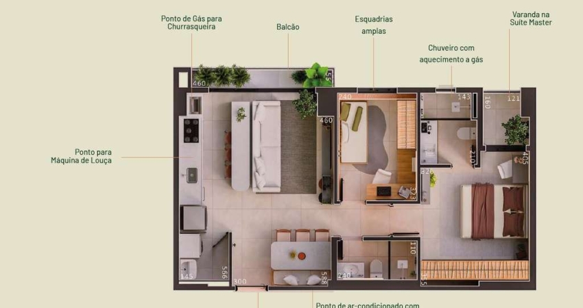 Ágio VENDO ÁGIO ENTREVERDES 2Q ANDAR ALTO  Apartamento com 2 Quarto(s) e 2 banheiro(s) à Venda, 70.09 por R$ 729.000 no setor Setor Pedro Ludovico FL28583