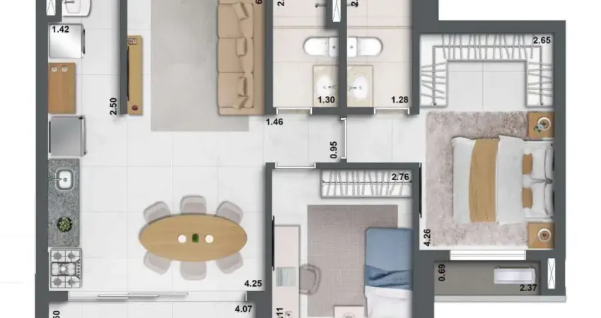 Ágio origyn bueno 2q sendo 1 suíte, andar alto 68,42m² apartamento com 2 quarto(s) e 2 banheiro(s) à venda, 68.42 por r$ 695.000 no setor setor bueno in34769