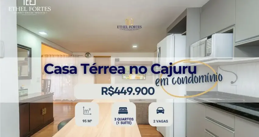 Casa térrea em condomínio com 3 quartos, suíte, 2 vagas no cajuru