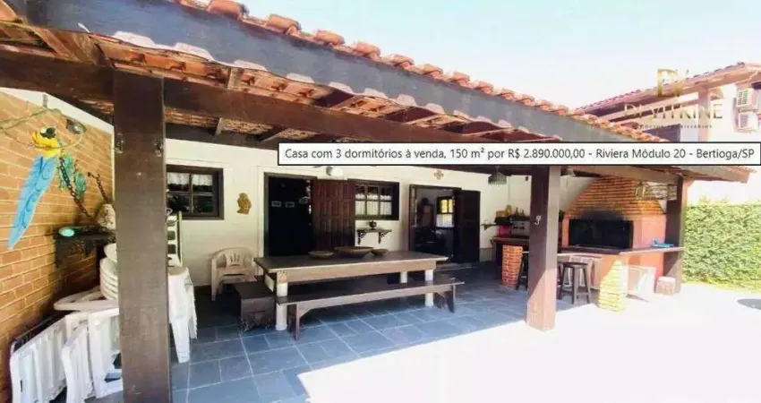 Casa com 3 dormitórios à venda, 150 m² por r$ 2.890.000,00 - riviera de são lourenço - bertioga/sp