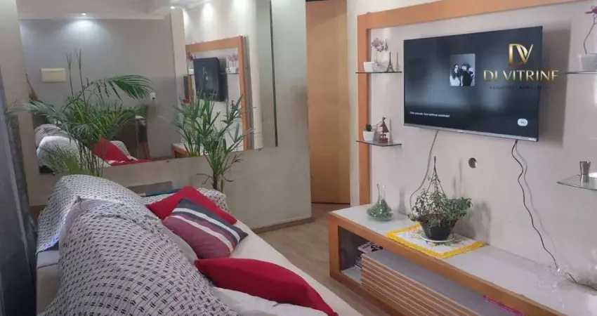 Apartamento Condomínio Residencial Lavras, 44m², 2 dormitórios, 1 Sala para 2 ambientes, Cozinha, banheiro e lavanderia