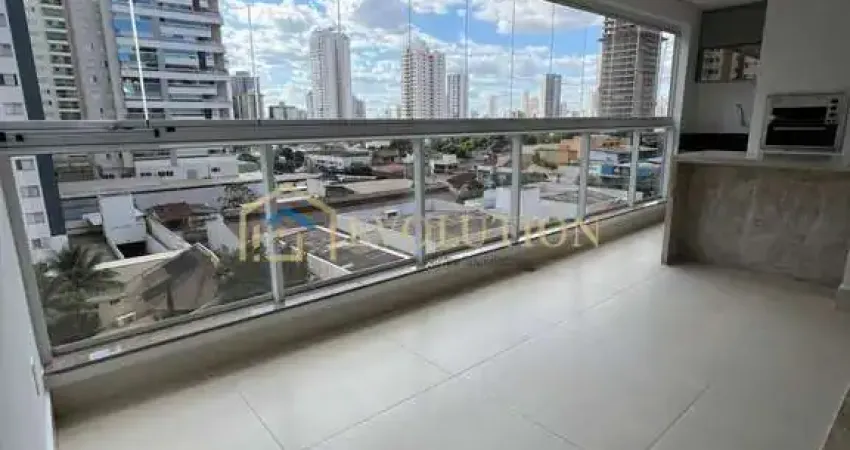 Apartamento 3 Suítes Mobiliado Setor Bueno, Varanda com Churrasqueira a carvão