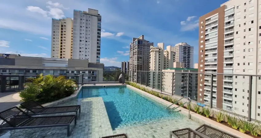 Apartamento infraestrutura completa com 1 suíte, 51m² no centro de alphaville: aluguel