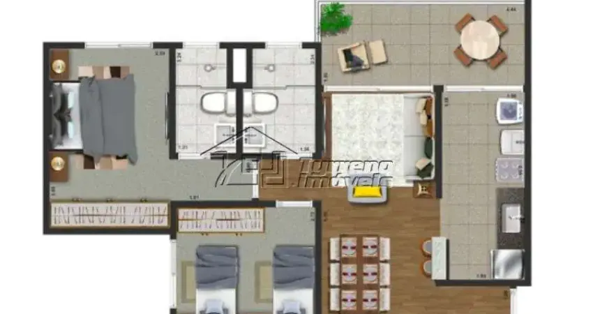 Apartamento com 2 quartos à venda na Avenida Papa João Paulo II, Urbanova, São José dos Campos