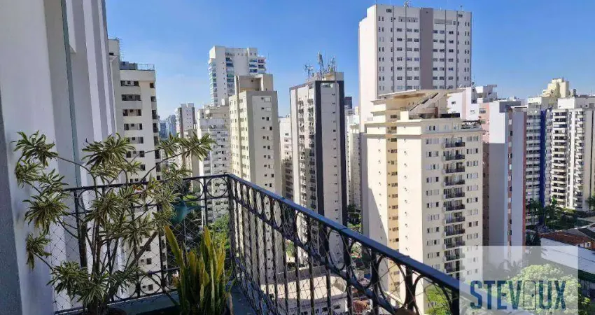 Apartamento em andar alto com 3 dormitórios, varanda, muito claro no Brooklin Novo