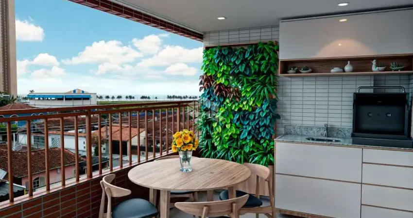 Apartamento 2 quartos com 1 suite , sacada, lazer completo, na rua do novo shopping da praia grande