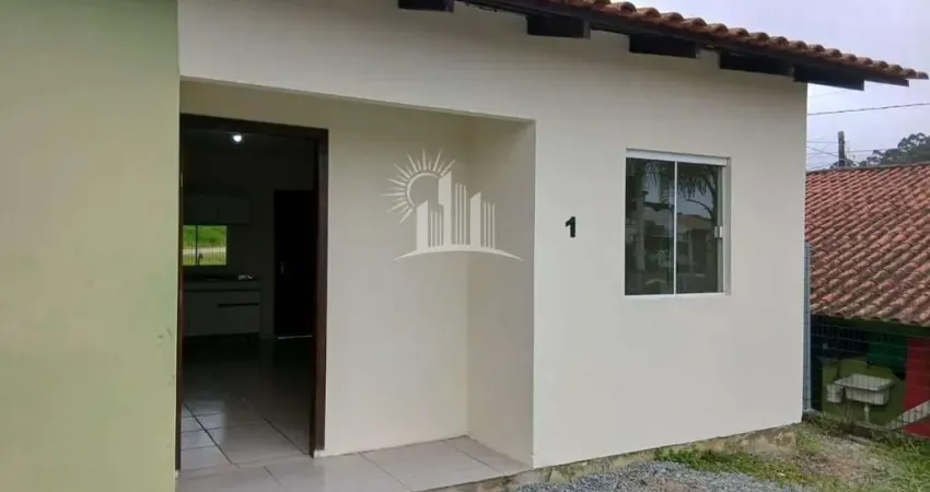 Casa para locação em barra velha, jardim icarai, 1 dormitório, 1 banheiro, 1 vaga