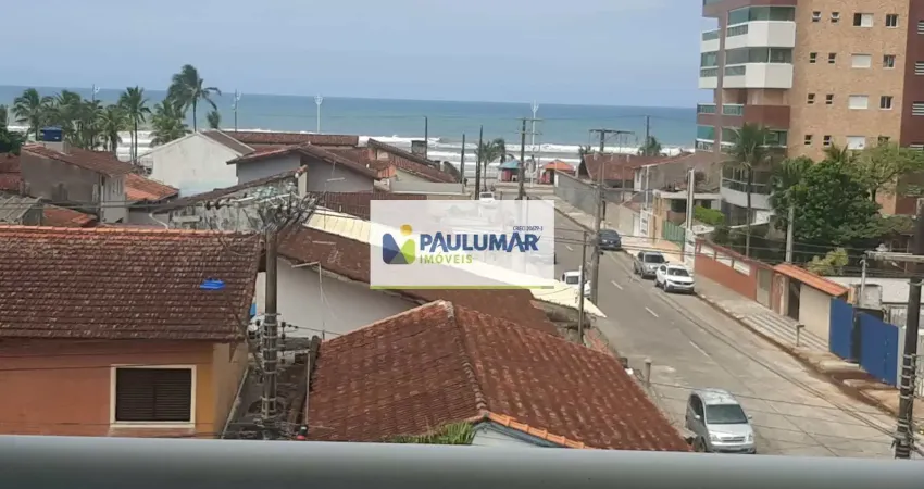 Lindo apartamento com  vista mar, 100 mts da praia em mongaguá