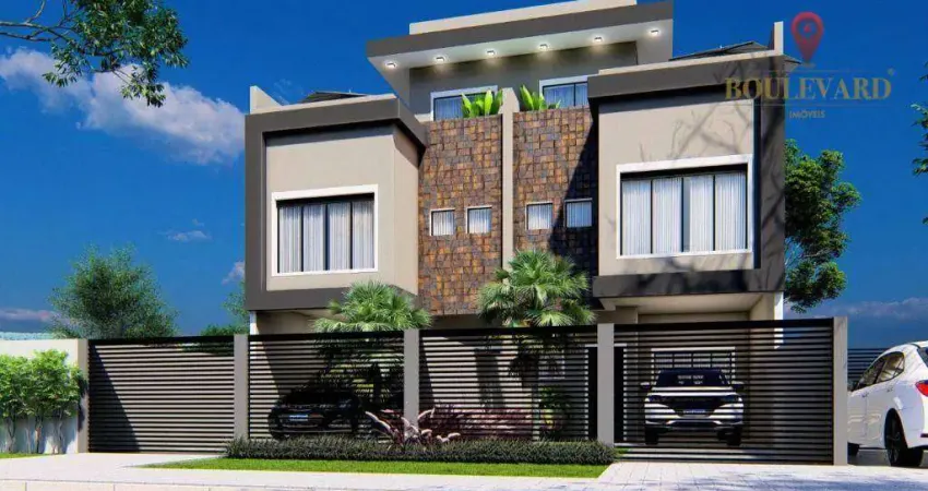 Sobrado Triplex novo, com 3 dormitórios à venda, 139 m² por R$ 1.100.000 - Santa Felicidade - Curitiba/PR