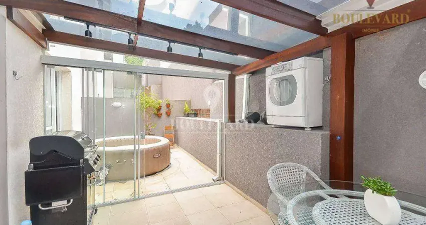 Apartamento garden semi-mobiliado no residencial erthal palace, com 2 dormitórios à venda, 47 m² por r$ 499 .000 - guaíra - curitiba/pr