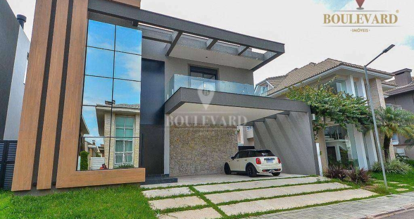 Casa nova mobiliada no Residencial Boulevard, com 4 suítes à venda, 387 m² por R$ 4.499.000 - Uberaba - Curitiba/PR