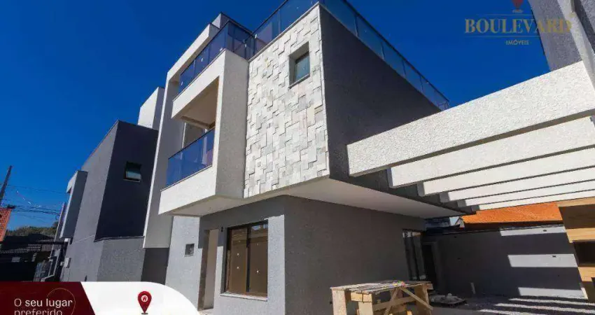 Sobrado novo em condomínio fechado com 3 suítes à venda, 208 m² por R$ 1.290.000 - Jardim das Américas - Curitiba/PR