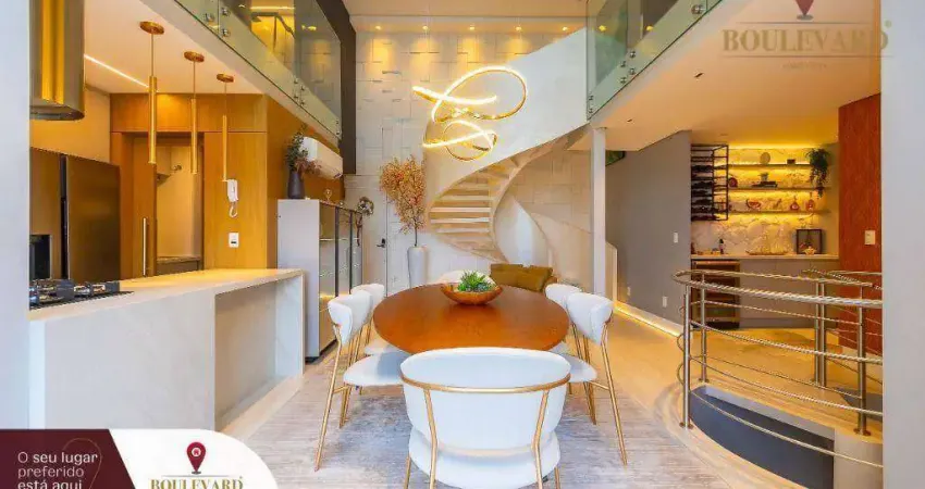 Apartamento Triplex decorado no Alba, com 3 suítes, à venda, 401 m² por R$ 5.499.000 - Mercês - Curitiba/PR