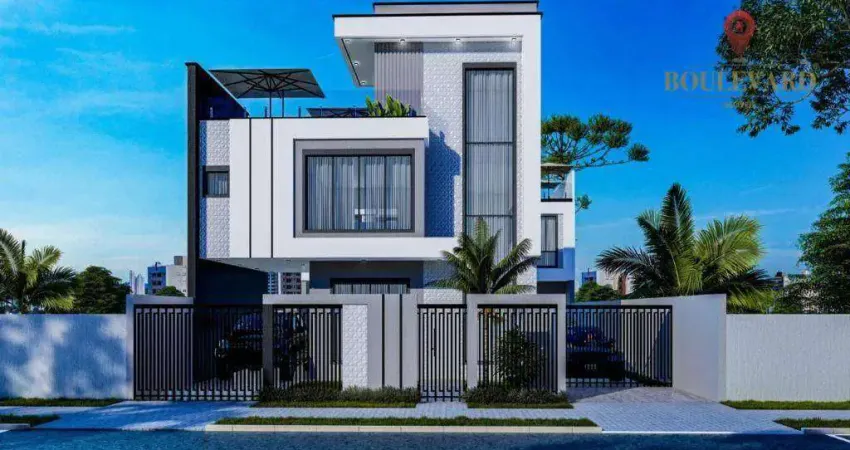 Sobrado novo de rua, com 3 dormitórios à venda, 140 m² por R$ 1.100.000 - Jardim das Américas - Curitiba/PR