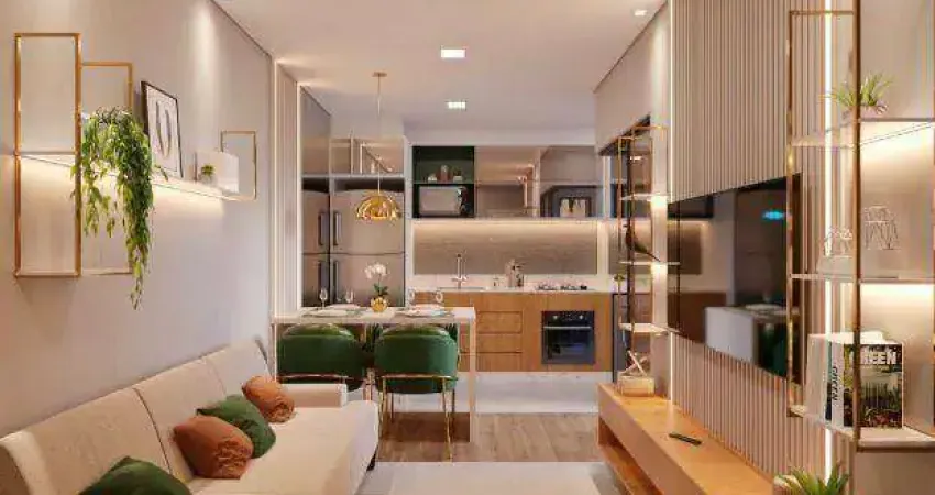 Apartamento novo com 2 dormitórios à venda, 45 m² por R$ 408.000 - Novo Mundo - Curitiba/PR