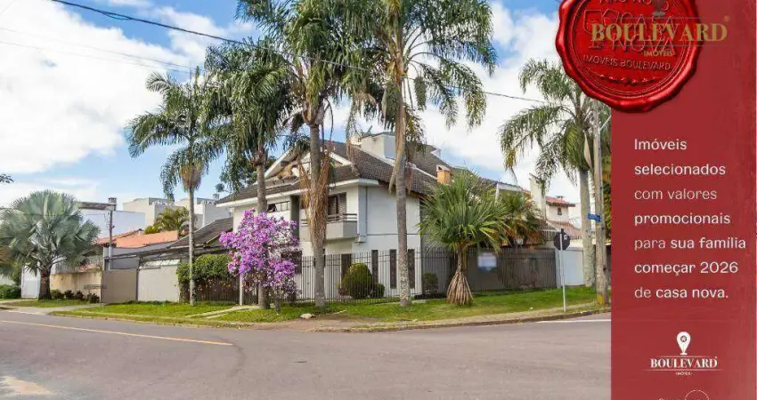 Casa de esquina com 4 dormitórios à venda, 308 m² por r$ 1.605.500 - jardim das américas - curitiba/pr