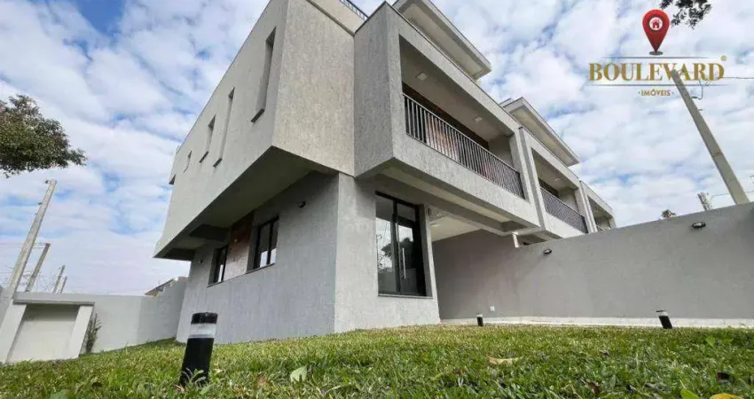 Sobrado novo de esquina com 3 dormitórios à venda, 196 m² por R$ 1.145.000 - Guabirotuba - Curitiba/PR