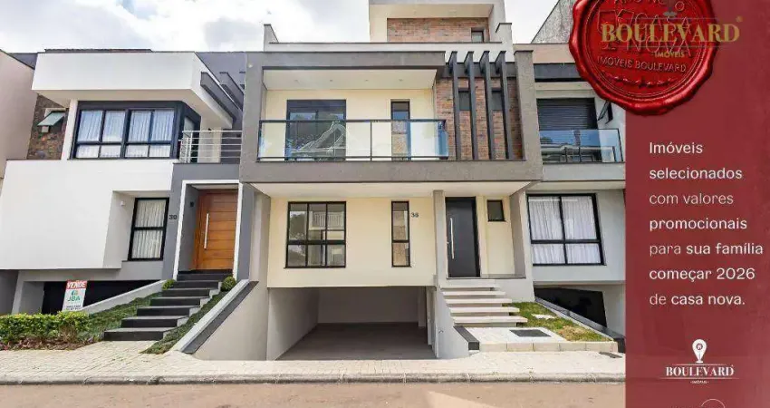 Casa no residencial boulevard provence com 4 dormitórios à venda, 229 m² por r$ 1.510.000 - pinherinho - curitiba/pr