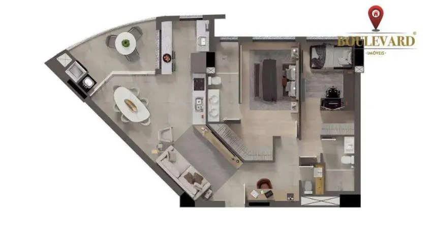 Apartamento no gran solare residenziale com 2 dormitórios à venda, 100 m² por r$ 1.312.266 - cristo rei - curitiba/pr