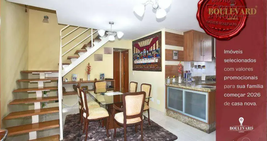 Cobertura no residencial everest com 3 dormitórios à venda, 129 m² por r$ 681.000 - uberaba - curitiba/pr