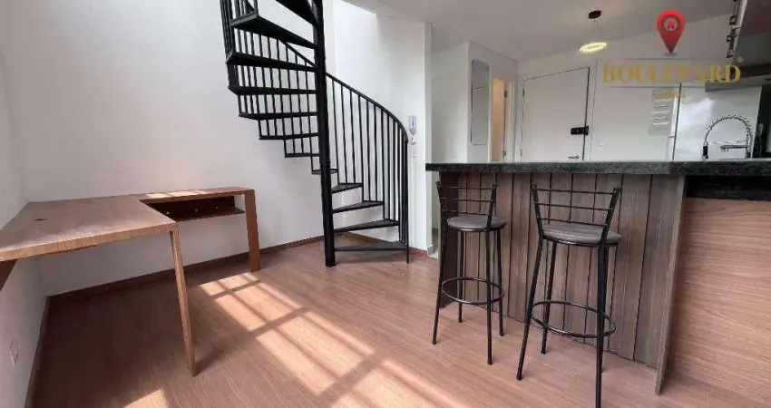 Loft no edifício twin com 1 dormitório à venda, 35 m² por r$ 487.000 - portão - curitiba/pr