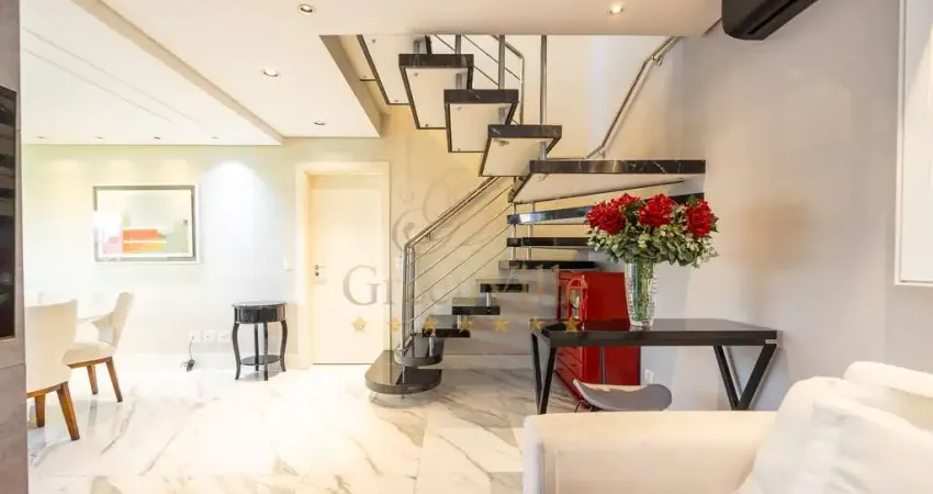 Juvevê, cobertura duplex, ensolarada, espaço gourmet com churrasqueira, vista definida e 4 vagas.