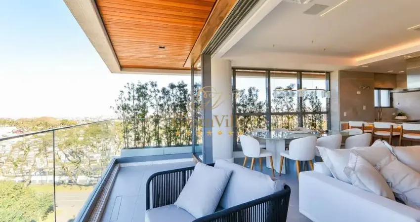 Água verde/ clube curitibano, apartamento de luxo, mobiliado e finamente decorado, 153 metros priva