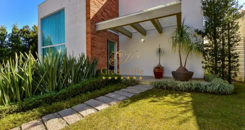 Campo comprido, condomínio west side iii, 476m², 4 suítes, 4 vagas, mezanino, lago, bosque, à venda