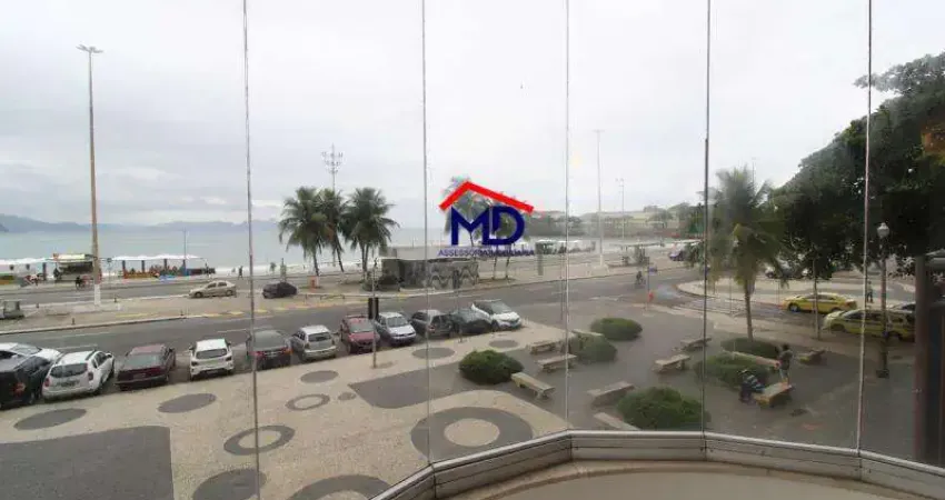 Locação, posto 6, avenida atlântica, frontal, 2 qtos mais 1 escritorio, 100m², reformado