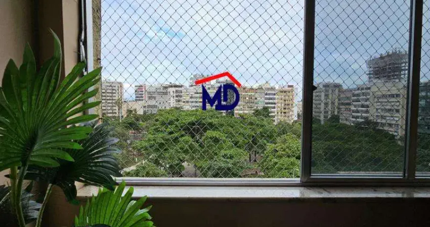 Ipanema, praça gal ozorio, vista da praça, 2 quartos, 1 vaga, sol da manha