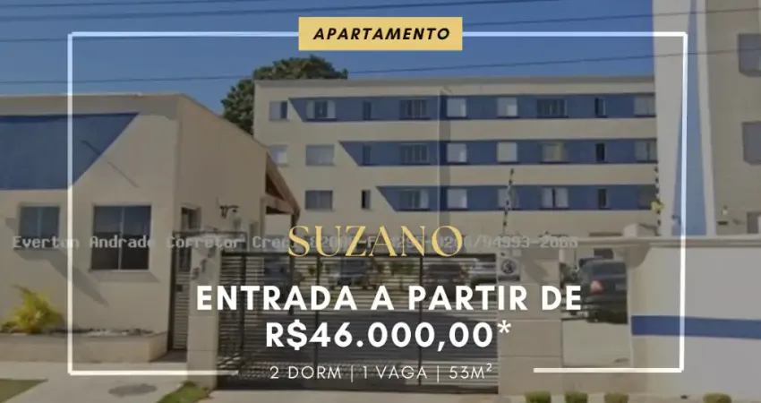 APARTAMENTO À VENDA EM SUZANO ENTRADA DE 46.000,00- PARQUE RESIDENCIAL CASA BRANCA