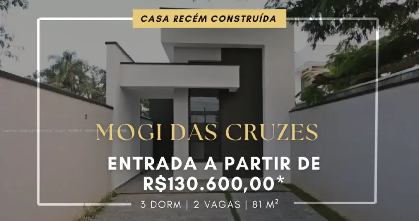 CASA À VENDA EM MOGI DAS CRUZES 173.700,00 DE ENTRADA- VILA DA PRATA