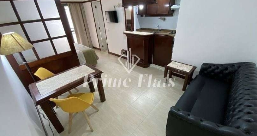 Flat disponível para locação no Champs Elysees, com 32 m², 1 dormitório e 1 vaga